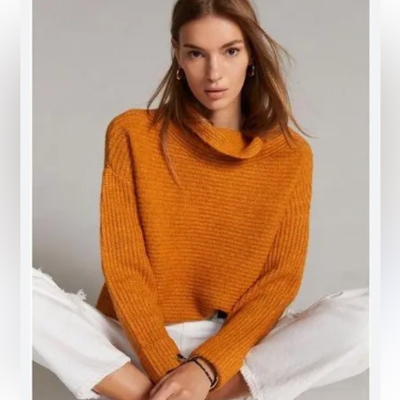 Anthropologie Sweaters - Pilcro Anthropologie ribbed oversized cowl neck sweater